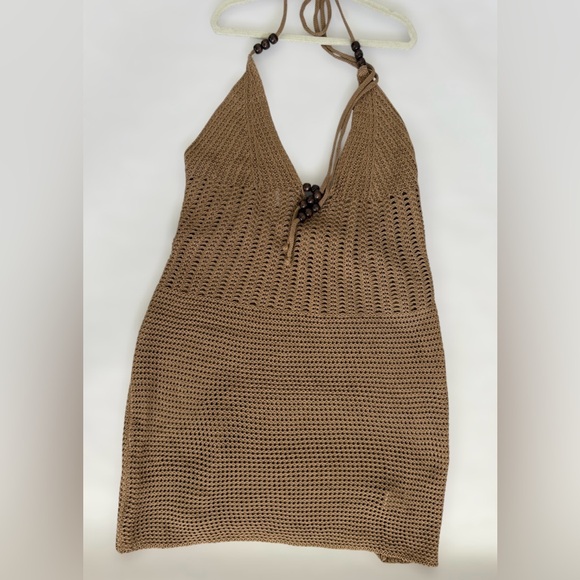 Harmony In Nature Tan Halter Dress - Picture 9 of 10